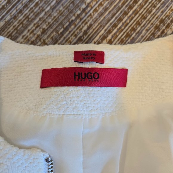 HUGO Women's Arisell Jacket - White size 0 - Picture 2 of 3